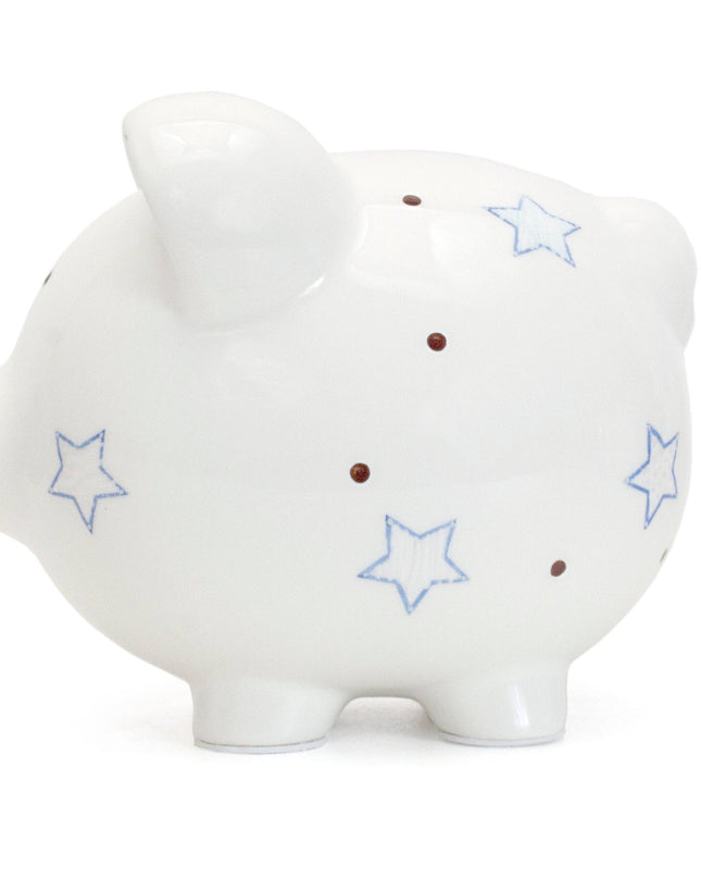 Personalized Blue Star Large Piggy Bank