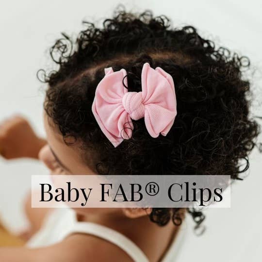 Baby Clips Softy Nylon Bow Hair Clips - 2 Pack