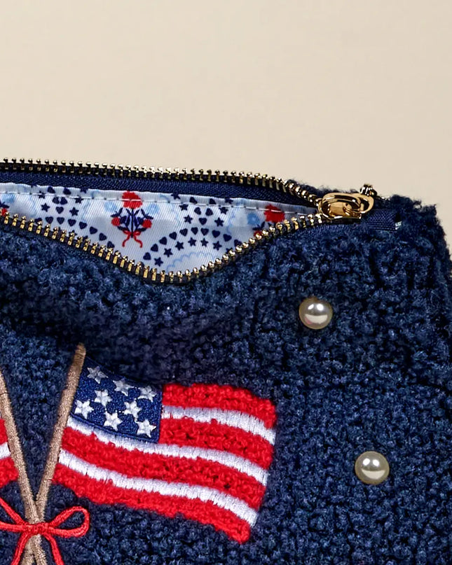 Teddy Pouch–American Flags