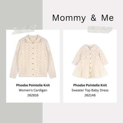 Phoebe Pointelle Knit Sweater Baby Dress (Organic Cotton)