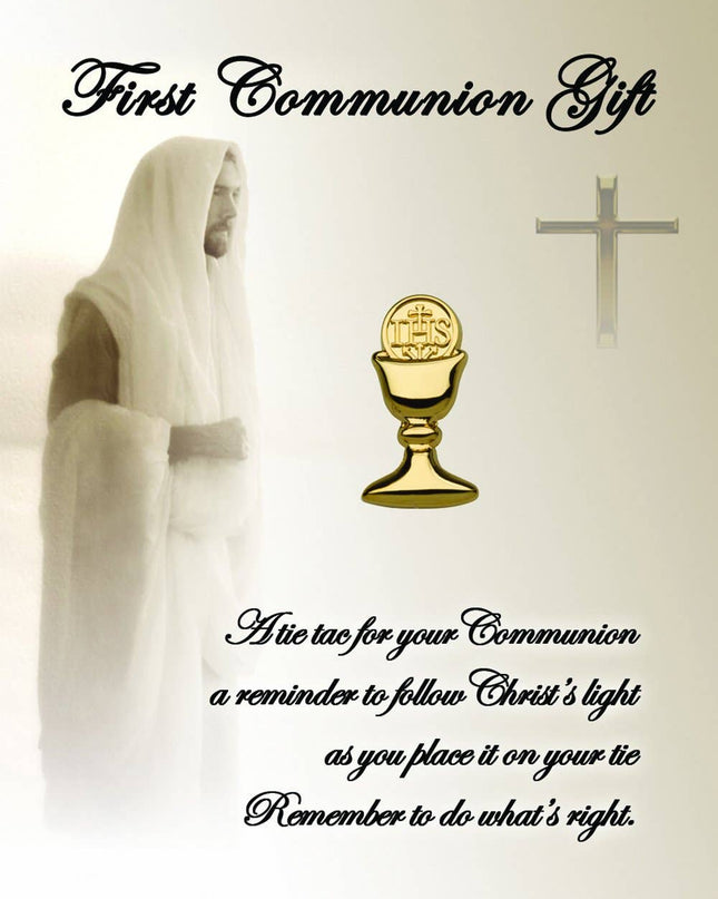 Boys First Communion Gift Chalice Tie Pin - Gold