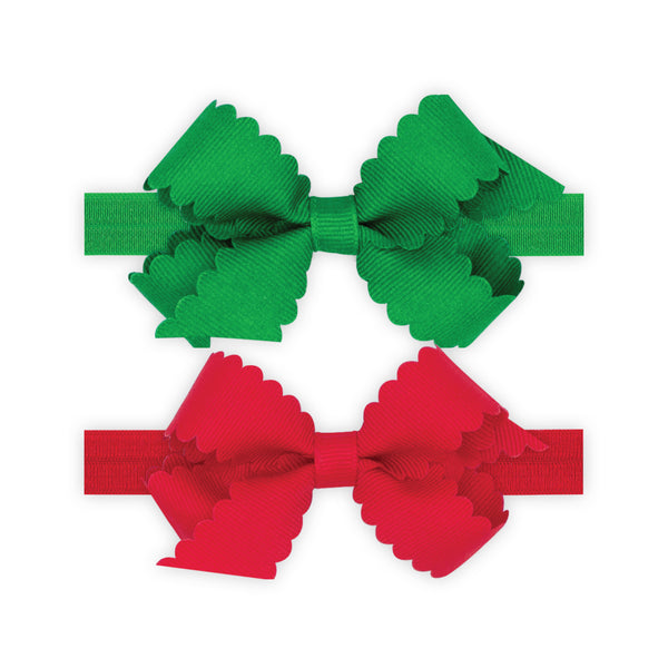 2 Pack Mini Scallop Bow