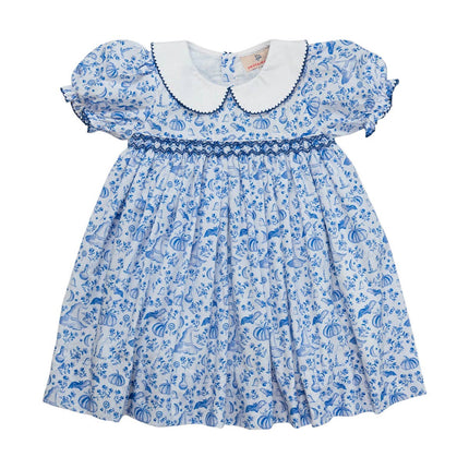 Halloween Toile Smocked Dress