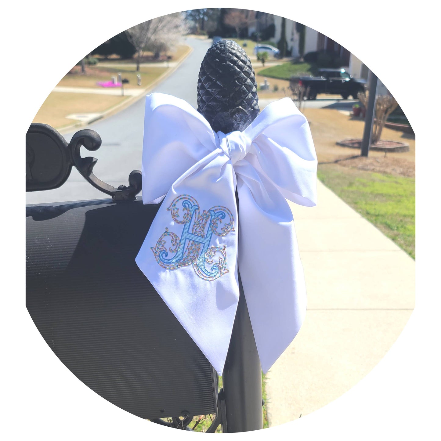 Personalized Outdoor Wreath Sash-Weather Resistant