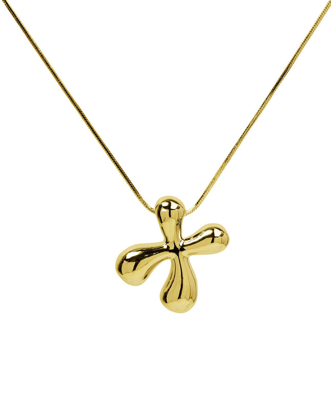 Initial Balloon Waterdrop 18K Gold Necklace