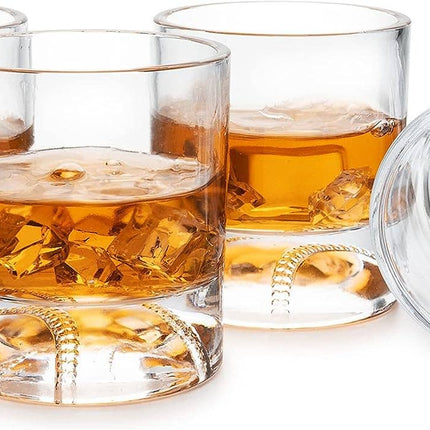 Baseball Whiskey Glasses - Set of 4