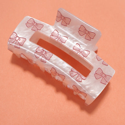JUMBO BOW RECTANGLE HAIR CLAW CLIPS