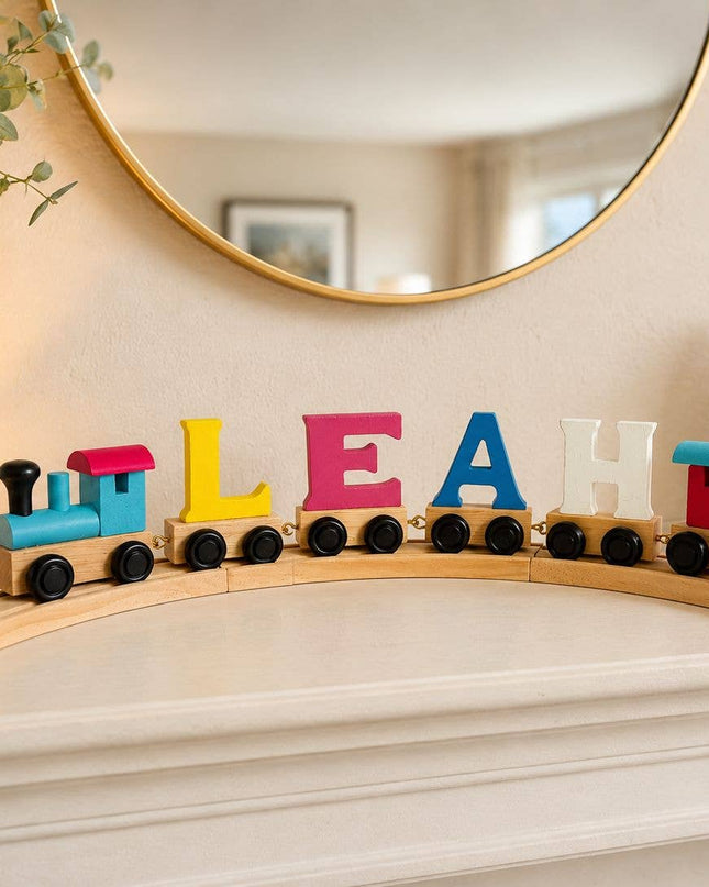 Wooden Name Train Piece – Choose Your Style