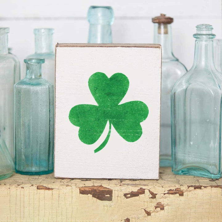 Personalized Shamrock Decorative Wooden Block