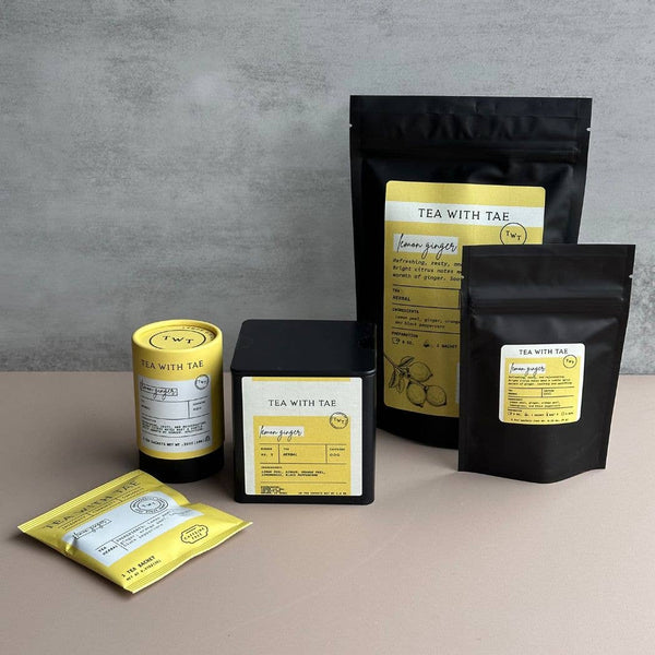 Lemon Ginger Herbal Tea - Individually Wrapped Tea Bag
