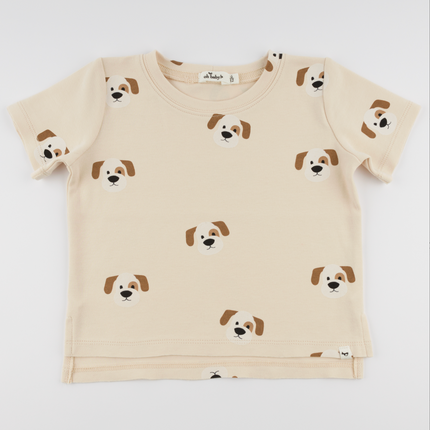 Puppy Print Short Sleeve Tee