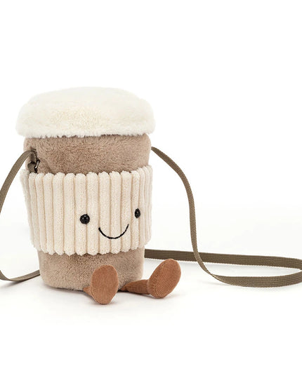 Jellycat Amuseables Perkle Coffee Shoulder Bag, main view