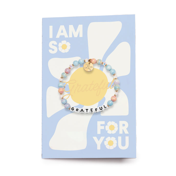 Little Word Project Stretch Bracelet Card - Grateful