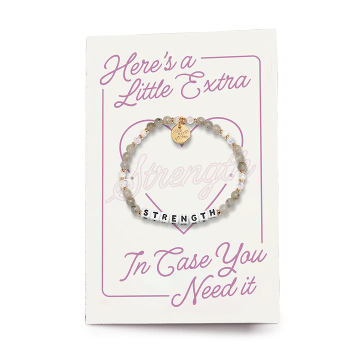 Little Word Project Stretch Bracelet Card - Strength