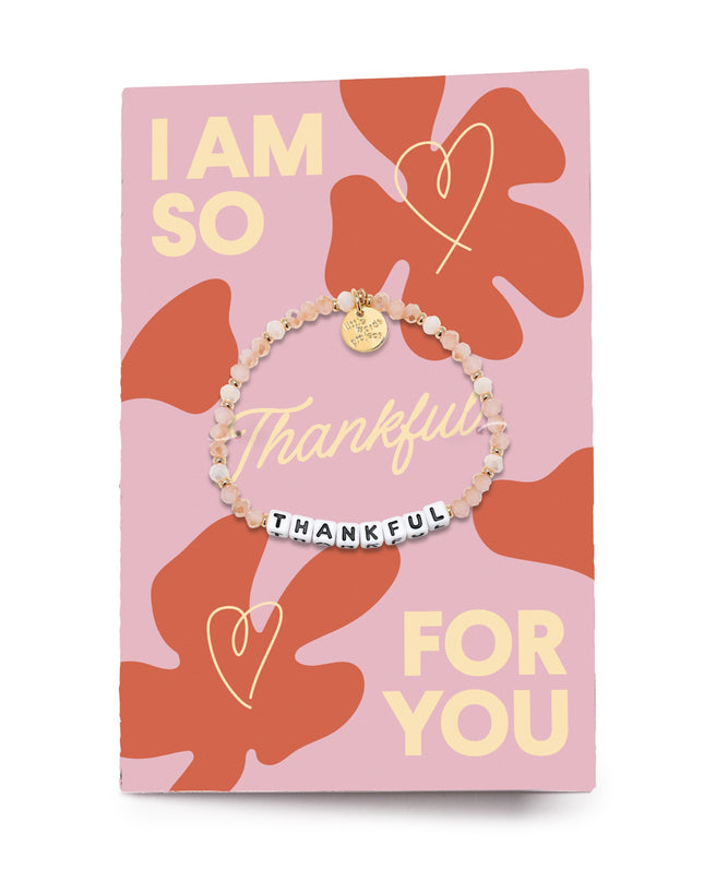 Little Word Project Stretch Bracelet Card - Thankful