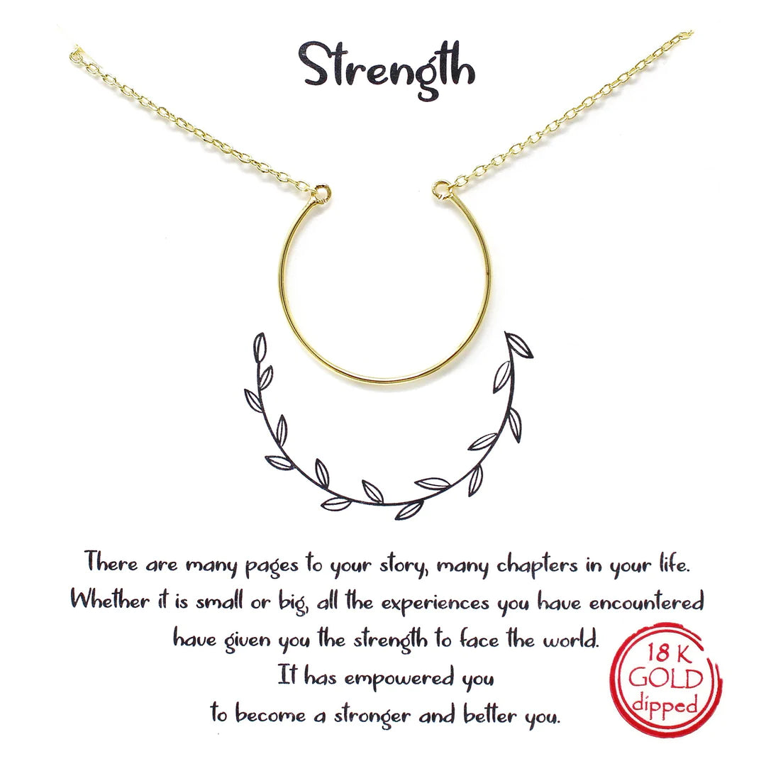 Strength Simple Chain Necklace -  Tell  Your Story