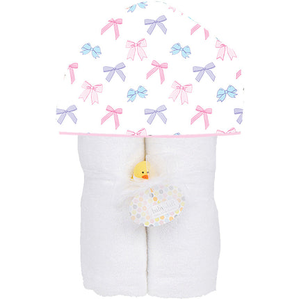Baby JaR Deluxe Hooded Towel in Bows print