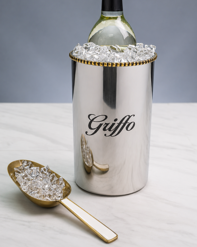 Personalized Gold Beaded Double-Wall SS Bottle Holder