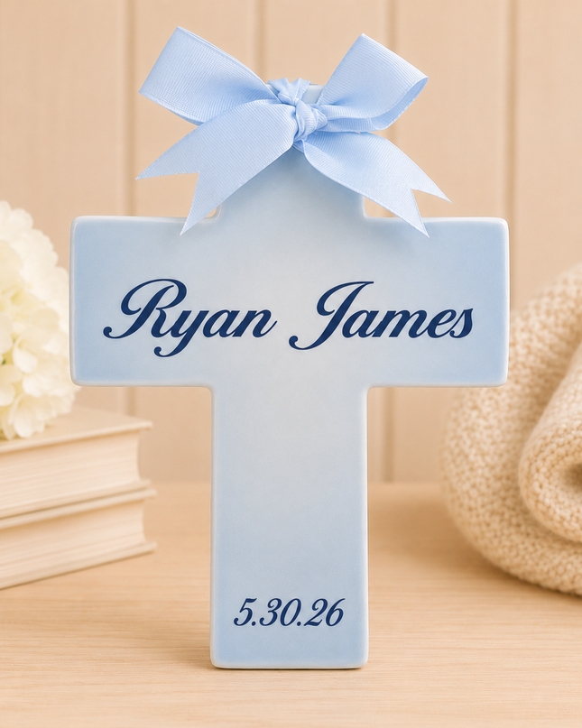 Personalized Ceramic Ombré Cross