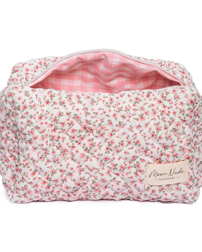 Peony Quilted Make Up Bag