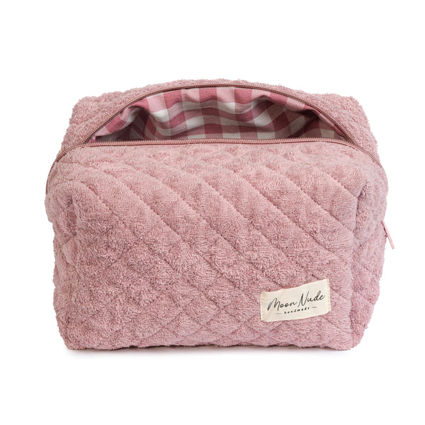 Blush Quilted Make Up Bag