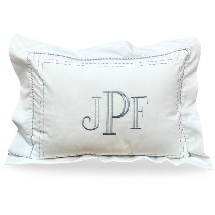 Personalized Double Stich Pillow - Grey
