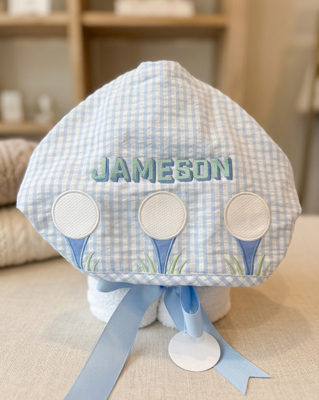 Blue Golf Hooded Towel