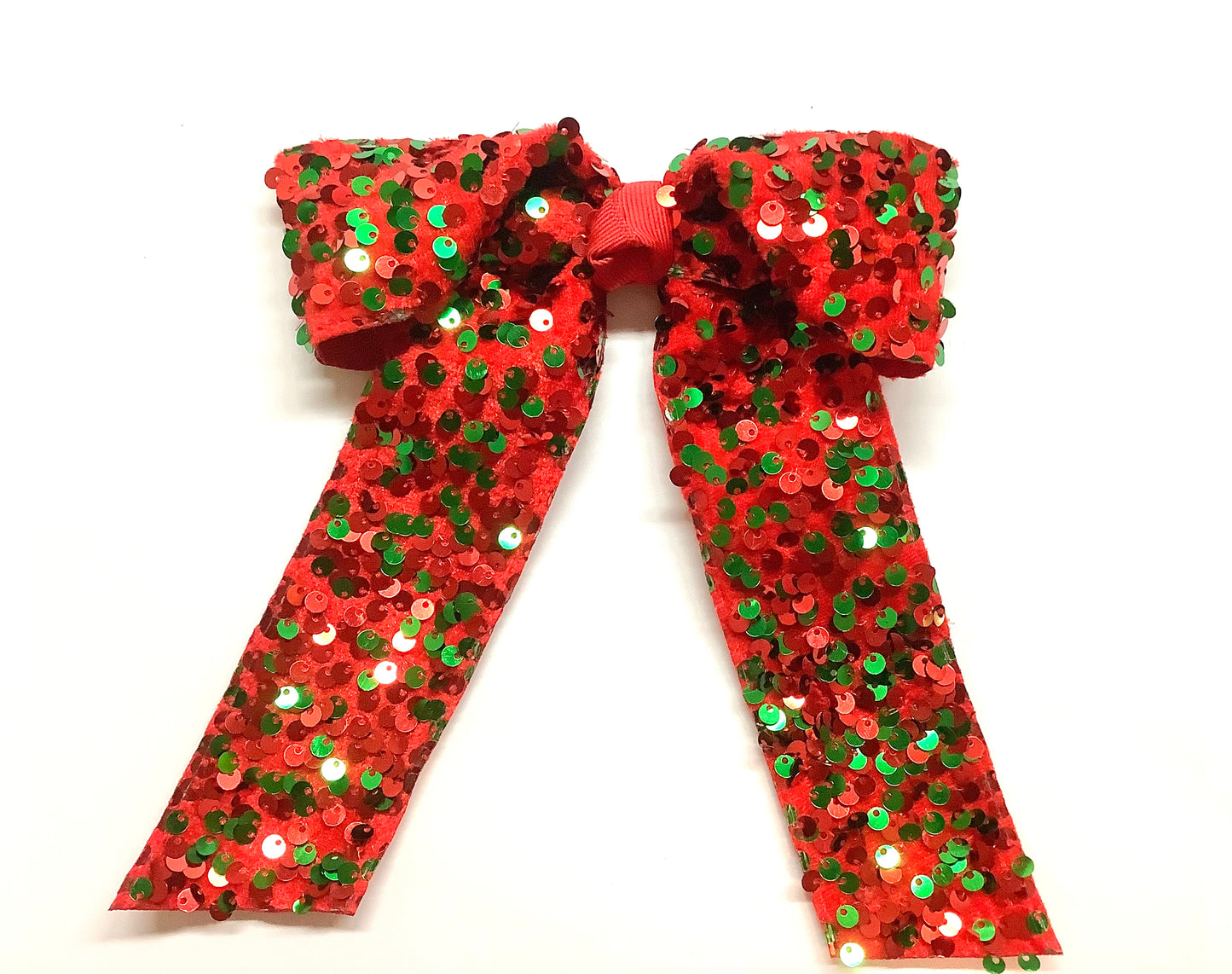 Sequin Bow with Streamer Tail