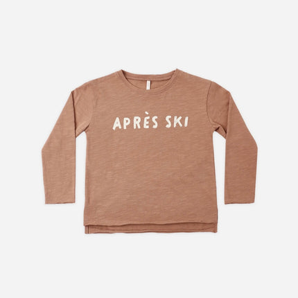 Rylee & Cru Raw Edge Long Sleeve Tee Apres Ski