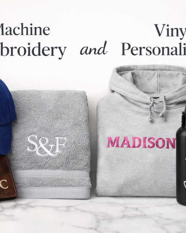 Machine Embroidery & Vinyl Personalization Services