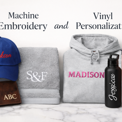 Machine Embroidery & Vinyl Personalization Services