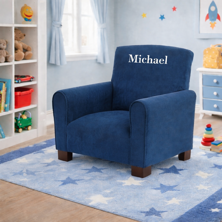 Personalized Kids Suede Armchair – Made in the USA
