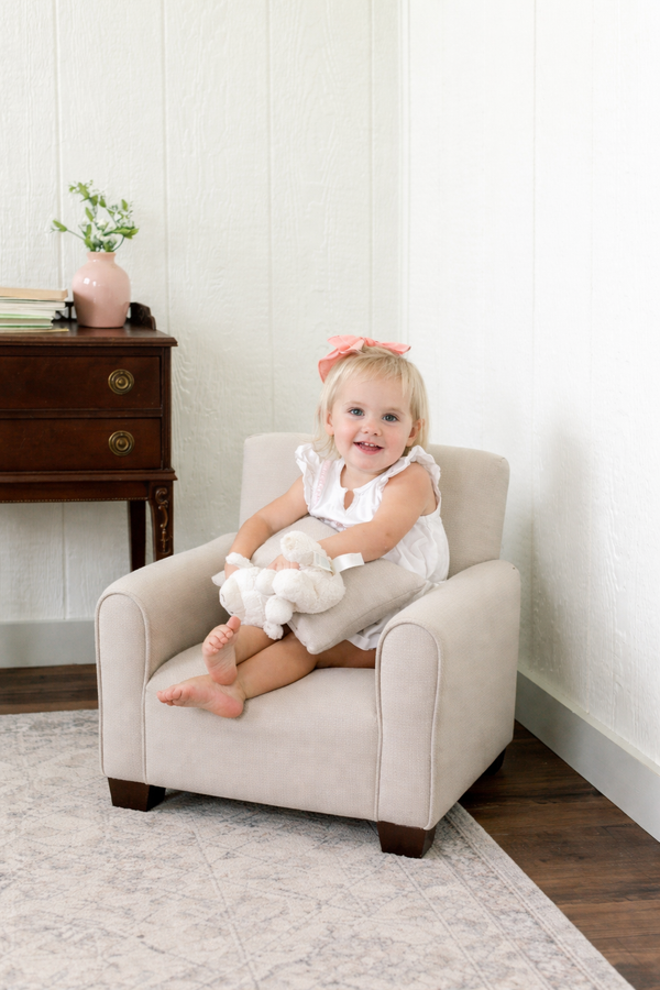 Personalized Kids Suede Armchair – Made in the USA