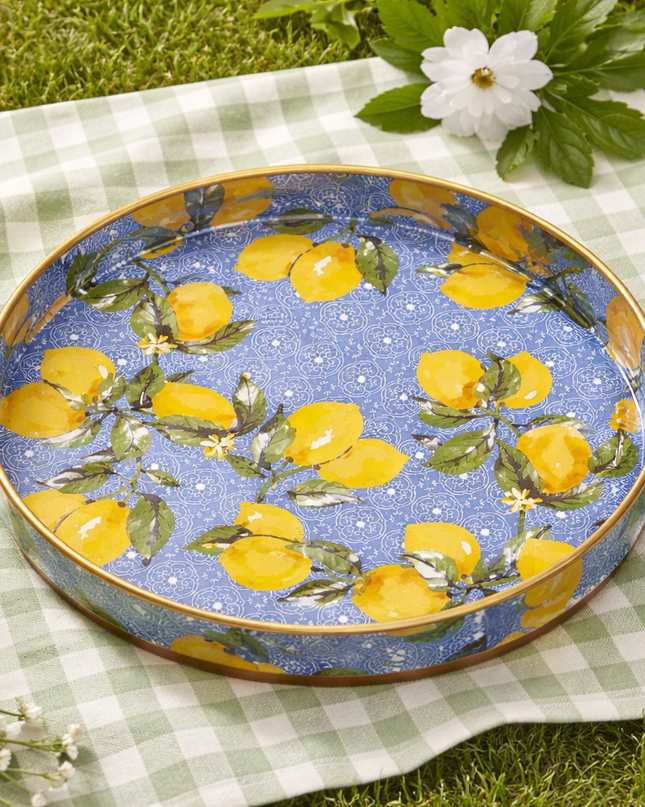 Lemon Round Tray