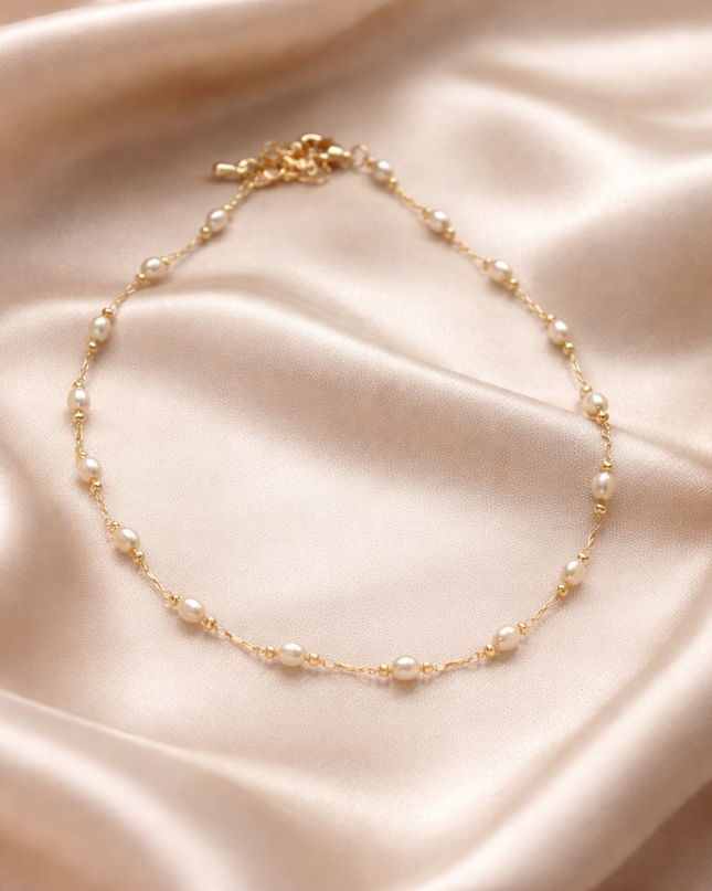 Golden Whisper Freshwater Pearl Necklace