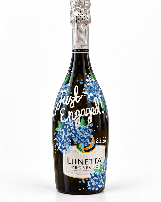 Custom Hand Painted Wine Bottle