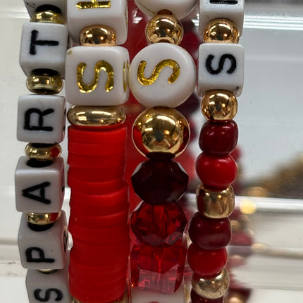 High School Beaded Bracelets