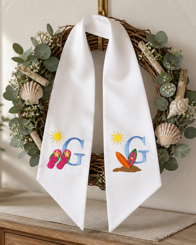 Personalized Outdoor Wreath Sash-Weather Resistant