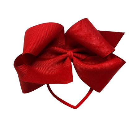 1/4" Nylon Pantyhose Headband W/Signature Grosgrain Bow
