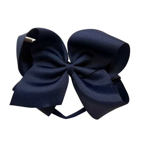 1/4" Nylon Pantyhose Headband W/Signature Grosgrain Bow