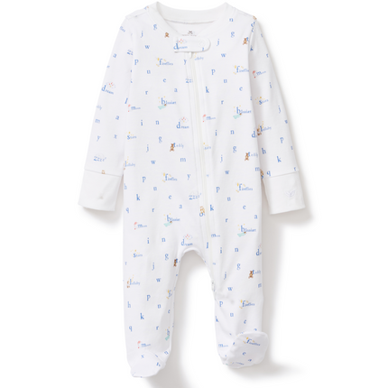 Baby's Pima Romper in Letters and Lullabies