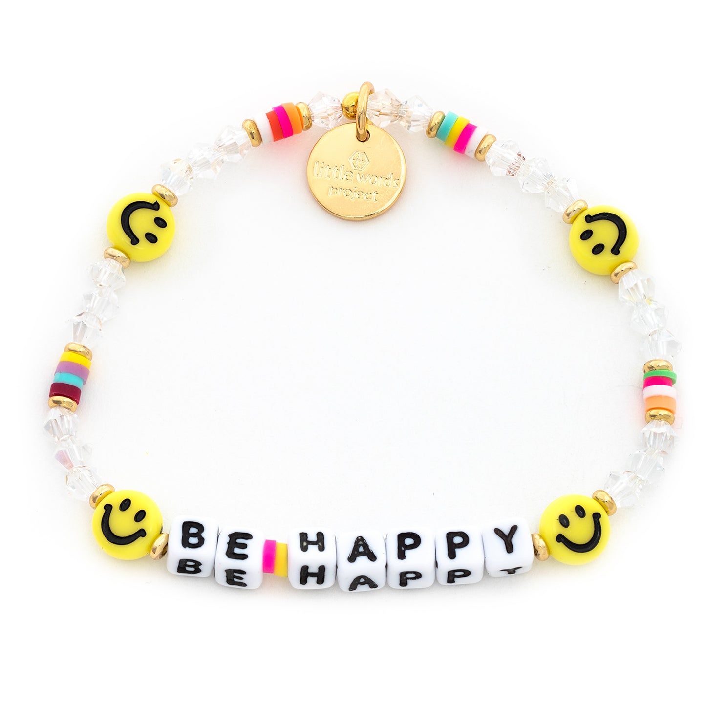 Little Words Project Stretch Bracelet -  Be Happy