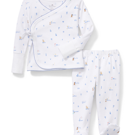 Baby Pima Wrap Set in Letters and Lullabies