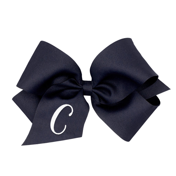 Monogrammed Grosgrain Girls Hair Bow
