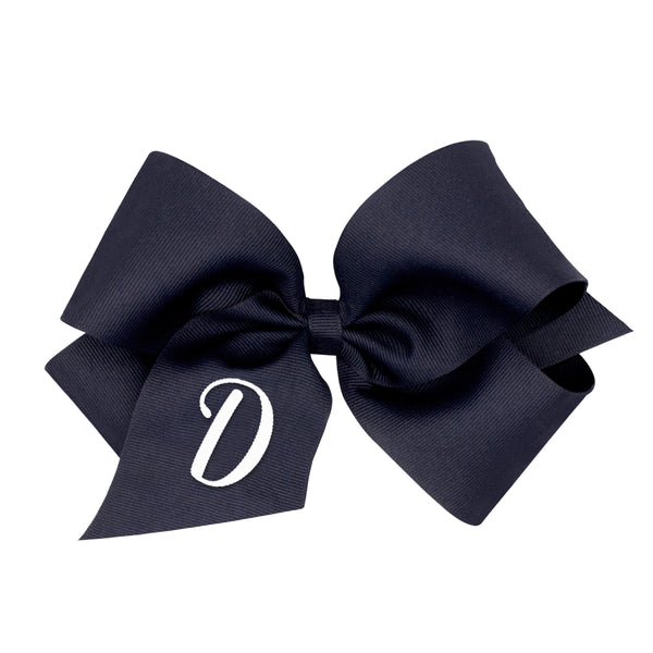 Monogrammed Grosgrain Girls Hair Bow