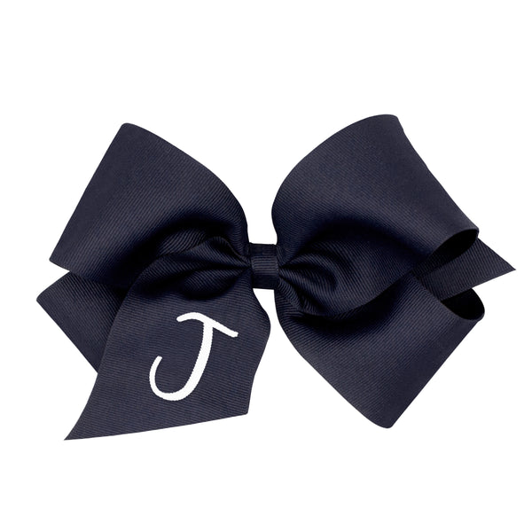 Monogrammed Grosgrain Girls Hair Bow