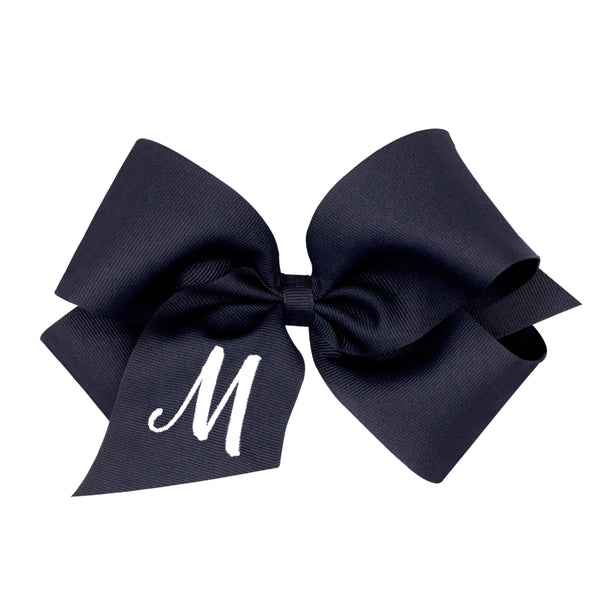 Monogrammed Grosgrain Girls Hair Bow