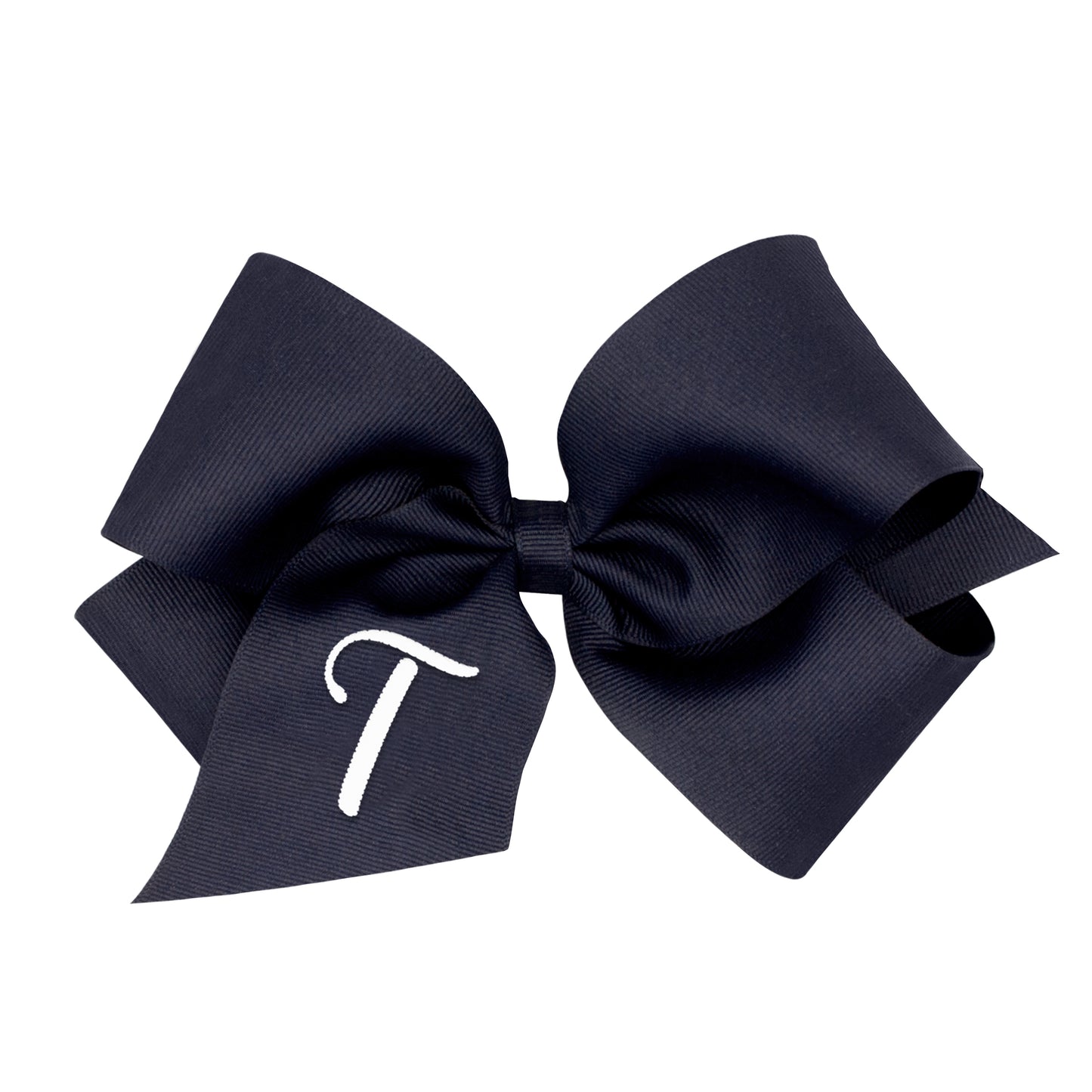 Monogrammed Grosgrain Girls Hair Bow