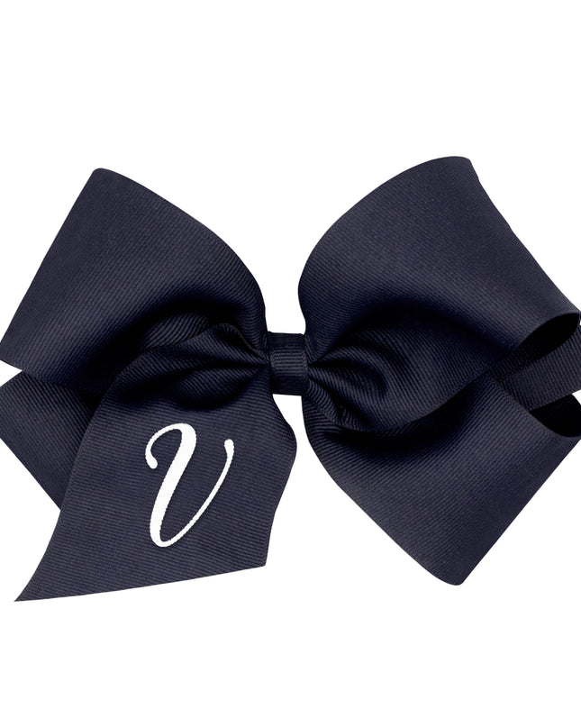 Monogrammed Grosgrain Girls Hair Bow