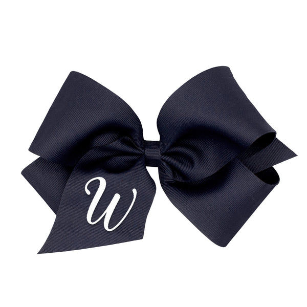 Monogrammed Grosgrain Girls Hair Bow